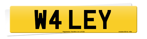 Registration number W4 LEY